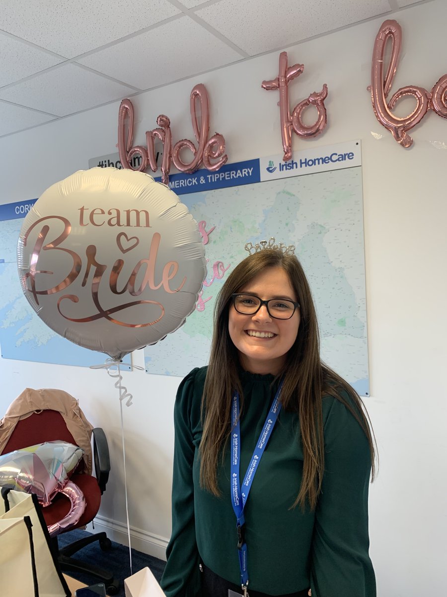 IrishHomeCare's tweet photo. Our team in the southwest went all out to surprise our fantastic Area Service Manager Laura with a small party to mark her upcoming wedding! We hope this will be the start of a terrific new chapter in the life of our bride-to-be!
#frommisstomrs #wedding #bridetobe https://t.co/ySHcUEZLa4