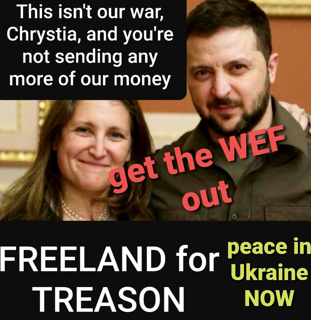 prettypatriotCA's tweet photo. @cafreeland @ABDanielleSmith #UkraineRussianWar
#FreelandForFraud https://t.co/gB6YAilagu
