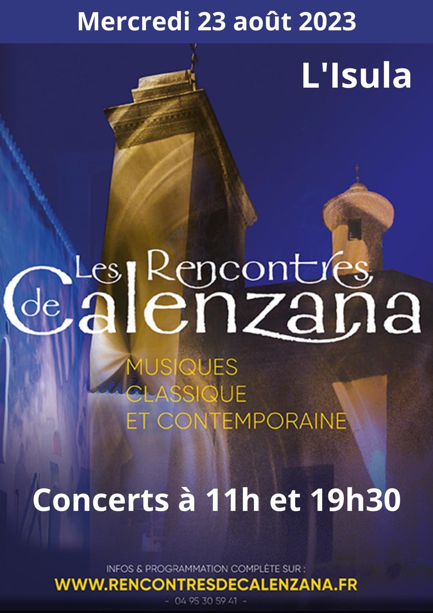 CitaDiLisula's tweet photo. Les Rencontres de Calenzana s'invitent à L'Isula le 23 août :
• Symphonie de chambre : Beethoven, à 11h, sur le parvis de la Mairie,
• Fêtes : Mozart, à 19h30, sur le parvis de l'Eglise de l'Immaculée Conception.
#classique #lisula 🎵 https://t.co/vfSiUKeiu2