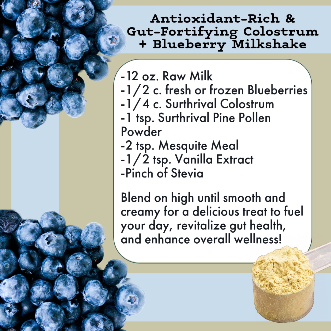 We've got the perfect recipe for you this week! Making use of both our Colostrum and Pine Pollen Powder, this delicious milkshake is the perfect pick-me-up for adults and kids alike!⁠
⁠
Save 10% on Colostrum with code SCHOOL and 15% on Pine Pollen Powder with code RESTORE⁠