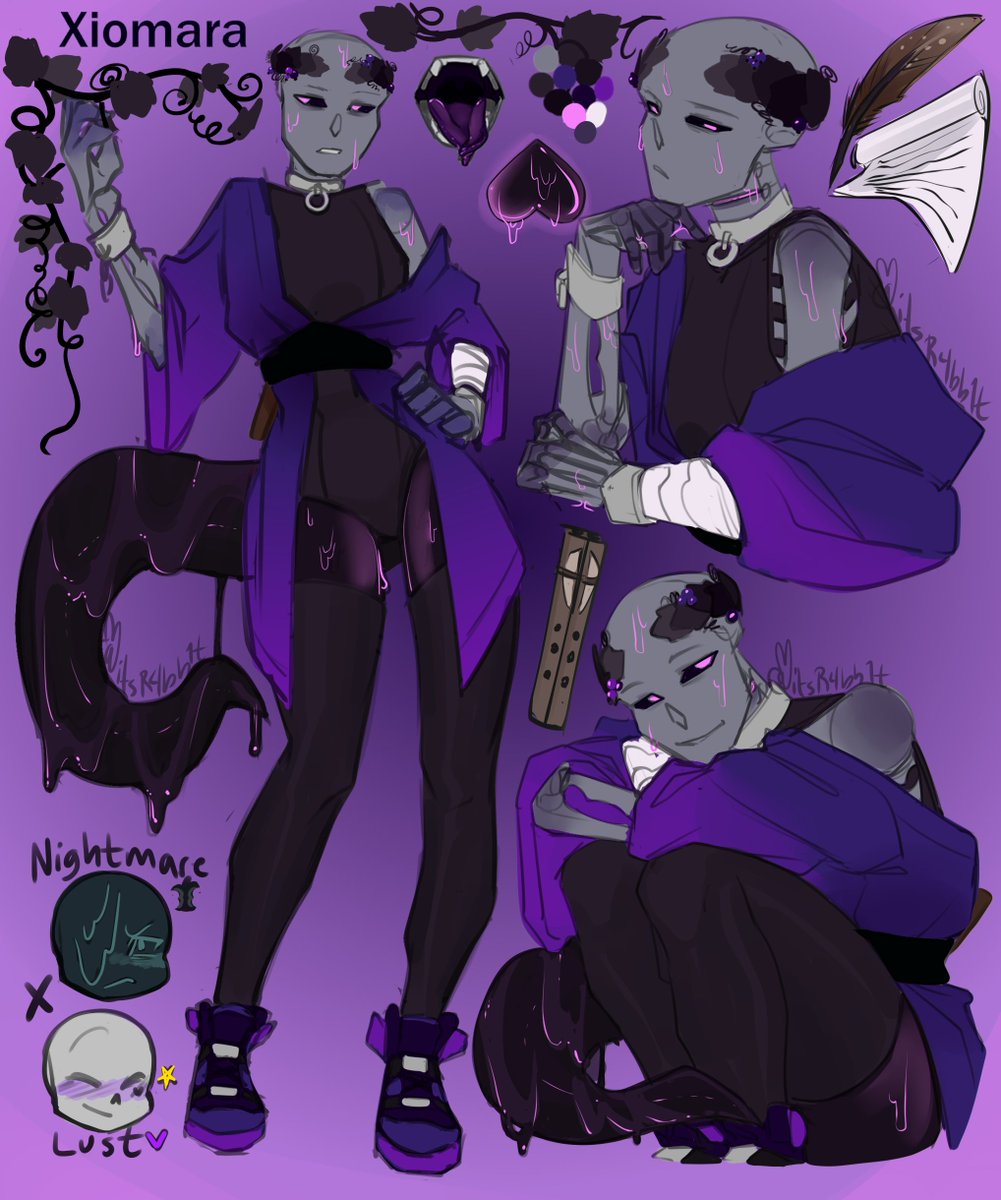 itsR4bb1t's tweet photo. From the depths of tumblr I rediscovered an old oc of mine. So I gave him a much needed update~ 
Xio for short, here is the child of pleasure and madness
Inspired by Dionysus💜🖤
-ask away- https://t.co/yHxP765aRT