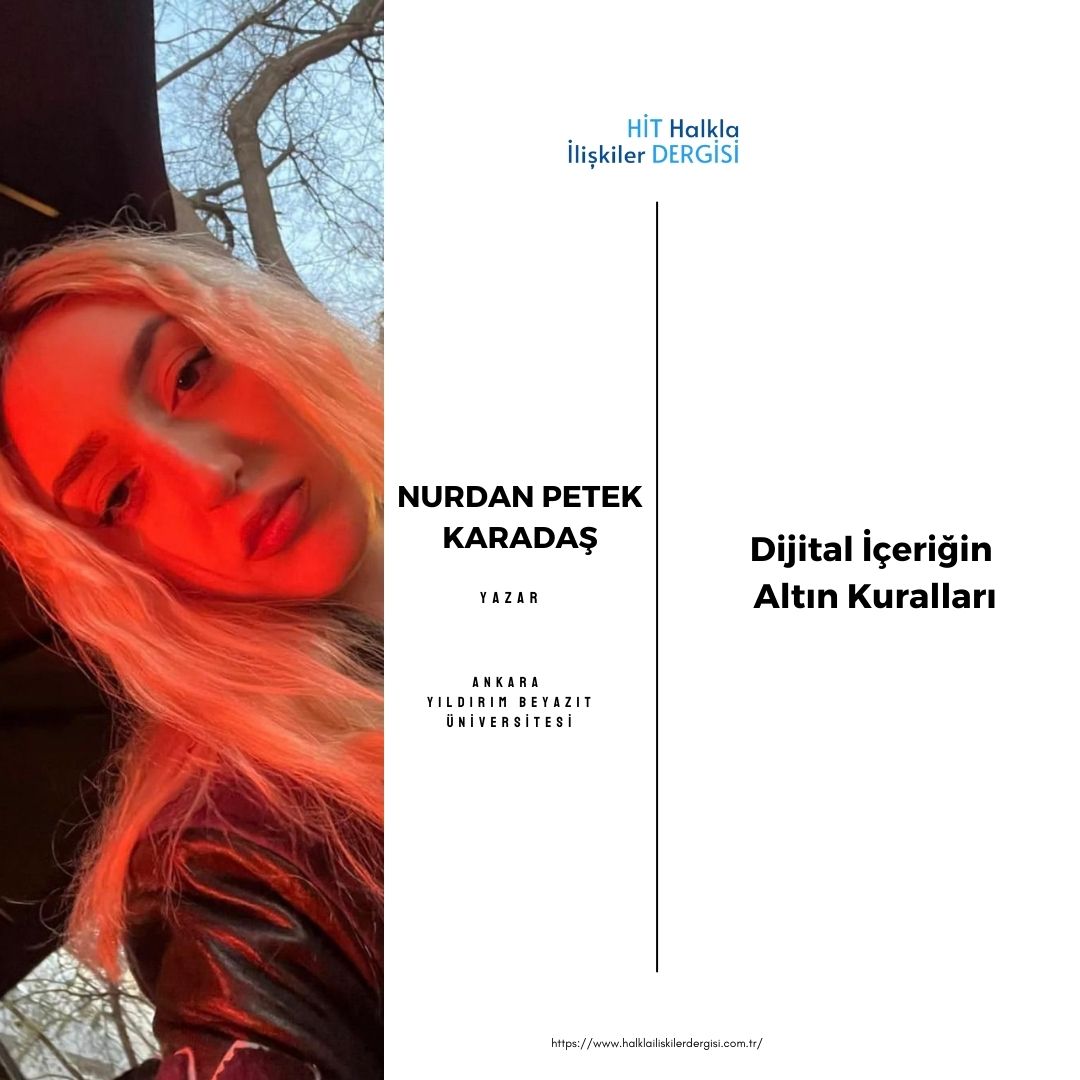 hitdergisi's tweet photo. Yazarımız Nurdan Petek Karadaş'tan 
✒Dijital İçeriğin Altın Kuralları 

Devamını okumak için web sayfamızı ziyaret edebilirsiniz. 
https://t.co/Ps8tAUU7Vr

#İletişim #pr #hit https://t.co/pzWm1KhZAv