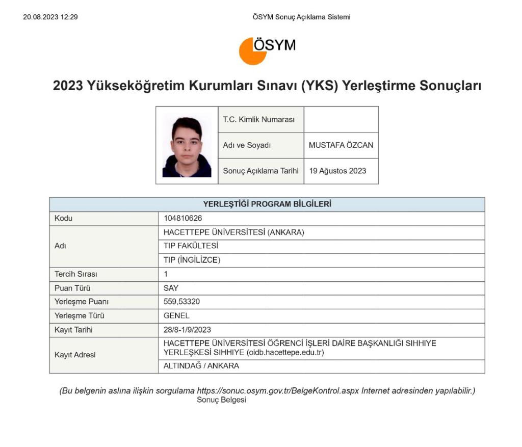 Hacettepe1967's tweet photo. Türkiye birincisi Hacettepe’de
2023 Yükseköğretim Kurumları Sınavı (YKS) Türkiye birincisi Mustafa Özcan, Hacettepe Üniversitesi Tıp Fakültesini tercih etti.
Hacettepe Üniversitesi, 2023 yılında da dereceye giren öğrencilerin ilk tercihlerinde yer alarak farkını ortaya koydu.
TYT puan türünde 3 milyon 527 bin 443 adayın, AYT puan türünde ise 2 milyon 573 bin 169 adayın katıldığı sınavda, 559.53320 puan alarak AYT birincisi olan Mustafa Özcan Türkiye’nin en iyi üniversitesi olan Hacettepe’yi tercih etti.
#Hacettepeliyiz