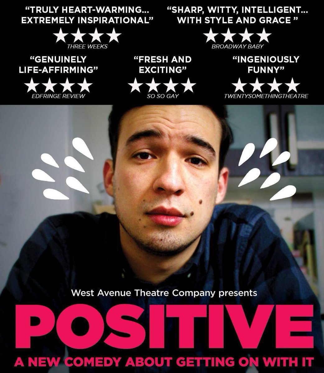On this day 10 years ago (August 13, 2013) Positive debuted at #edfringe! This incarnation of the gay romcom ran for two weeks, picking up a string of glowing reviews 🎭 🏳️‍🌈