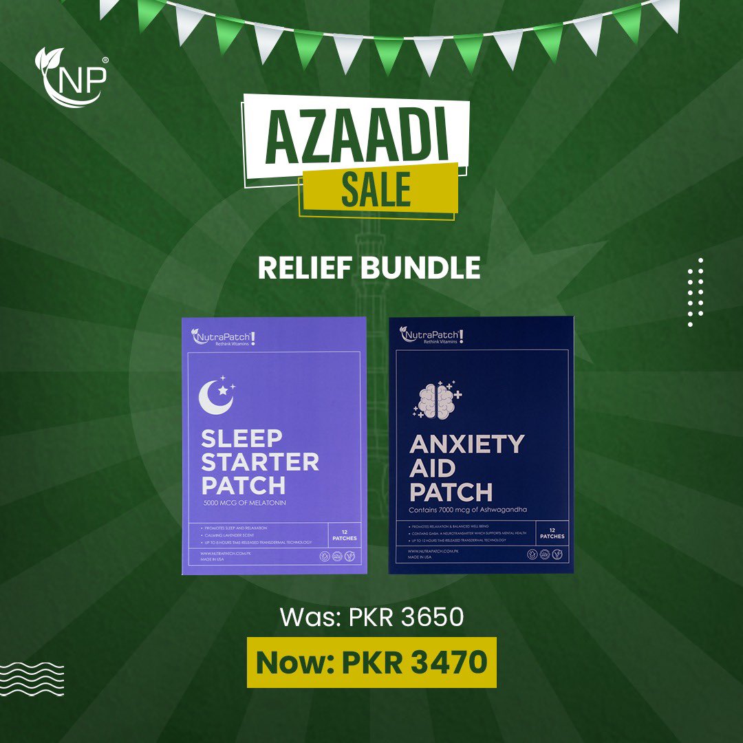 NutraPatch's tweet image. 🇵🇰 Unwrap the gift of wellness and savings during our spectacular sale! Save big on Bundles too 🎉🇵🇰

🔗 in Bio

#NutraPatchAzaadiSale #sale #nutrapatch #PatchingUpHealth #FreedomToThrive #vitaminpatches