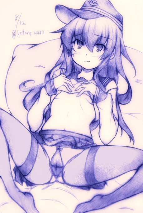 こ、これでホントにレディになれるの?#艦これ版深夜の真剣お絵描き60分一本勝負#艦これ版真剣お絵描き60分一本勝負_20230813 