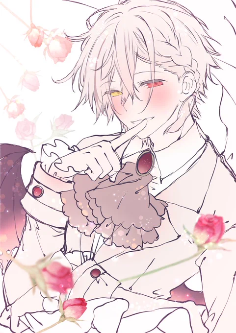 王子様な血菓様が描きたくて構図ラフ.°ʚ(*˘︶˘*)ɞ°.。.:*
