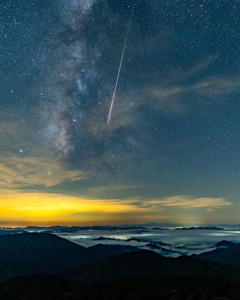 My best Perseid meteor shot from last night/this morning. This is a single photograph, with no editing magic. Just a good meteor that struck right next to the core of our milky way galaxy.