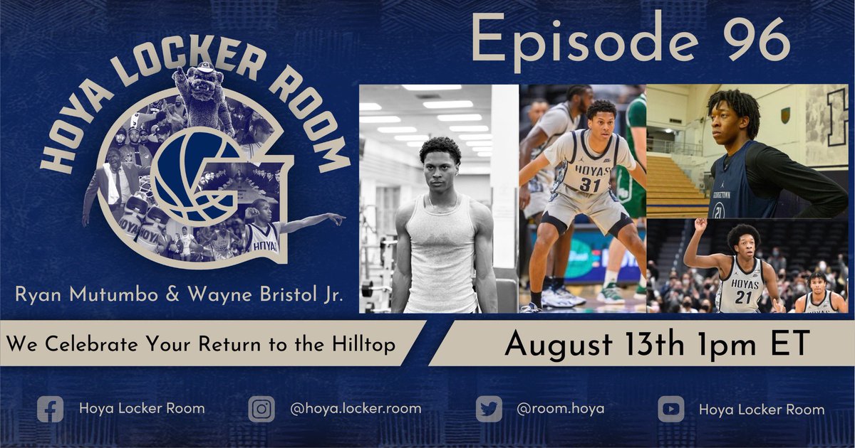 RoomHoya's tweet photo. Episode 96 @WAYNEBRISTOLJR &amp; Ryan Mutombo Welcome Back to the Hilltop thank you for stopping thru today
👏🏾👏🏾🙏🏾🙏🏾
@GMBAHoyas @dawgtalk101 @HoyaHoopClub @JQ43063243 @HilltopHoops_ @NBSSportsHour @bigeastrewind https://t.co/kp4vCkFtzv