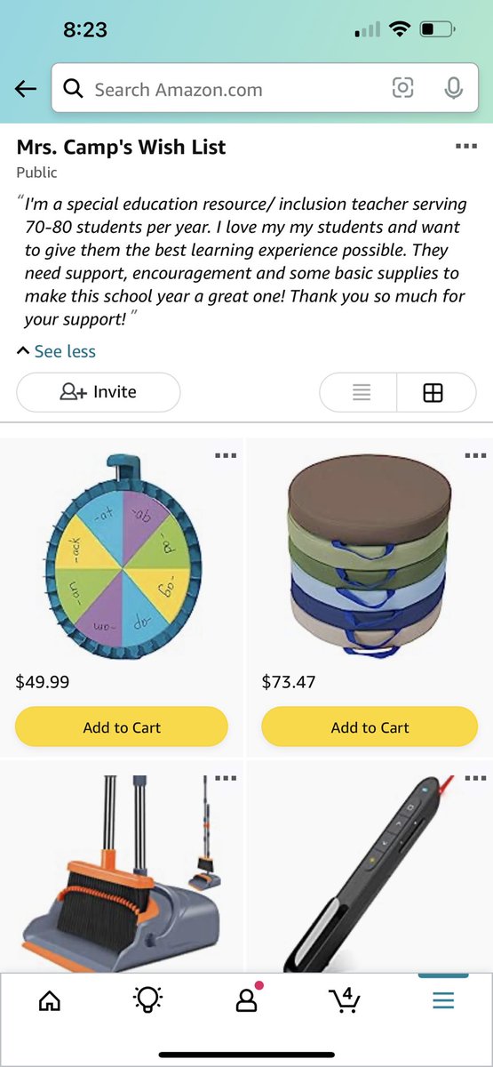 @peytonjones459 Thanks for the encouragement and place to share!  It's going to be a fantastic year!

❤️ special education middle school teacher ❤️ 
  #clearthelist 
#BetterTogether 
amazon.com/hz/wishlist/ls…