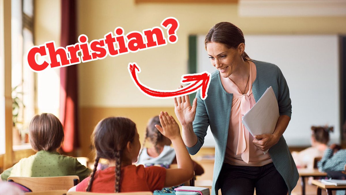 TheBabylonBee's tweet photo. 10 Signs Your Public School Teacher Is A Secret Christian 
https://t.co/ZnnwNnVgiD https://t.co/sbnVbEo1Xt