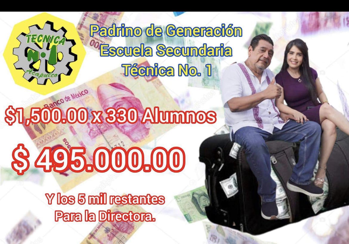 Les presento a la Pdta de la #jucopo en #Guerrero ,  <a href="/YoloczinDom/">Yoloczin Domínguez Serna</a> , impuesta por <a href="/FelixSalMac/">Félix Salgado Macedonio</a> y quien es su candidata para la alcaldía de  #Acapulco . Esta bonita foto se dió hace unos días en la Secundaria Técnica número 1 donde el senador apadrinó a 330 niños, y sin más , de