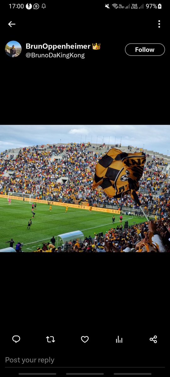 EricanSA's tweet photo. Kaizer Chiefs supporters, RT this tweet. 

I Wanna follow yall 💛

 #Amakhosi4Life #DStvPrem #KaizerChiefs #MTN8 https://t.co/jLokuBe79y