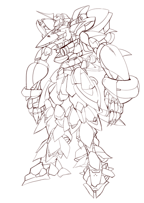 線画だけだけど姫騎士TRPG用に新キャラデザインしたぞん。さよなら～青き日～々～よ～～♪ 