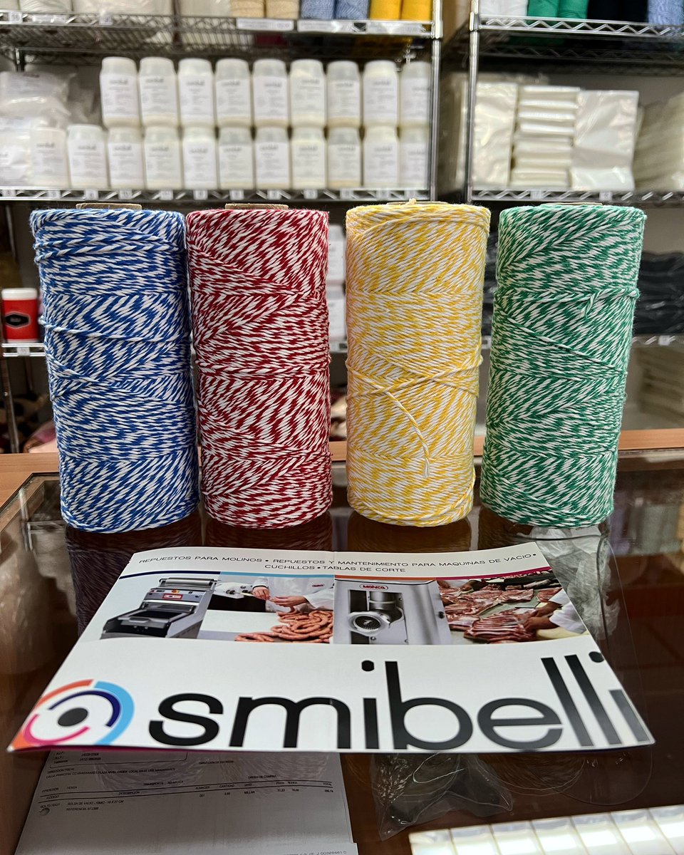 s_mibelli's tweet photo. Hola charcuteros! Tenemos hilo grado alimenticio en diversos colores.
Para información y precios puedes escribir a nuestra tienda al whatsapp (414) 1539494 https://t.co/d3rxrFOAUl