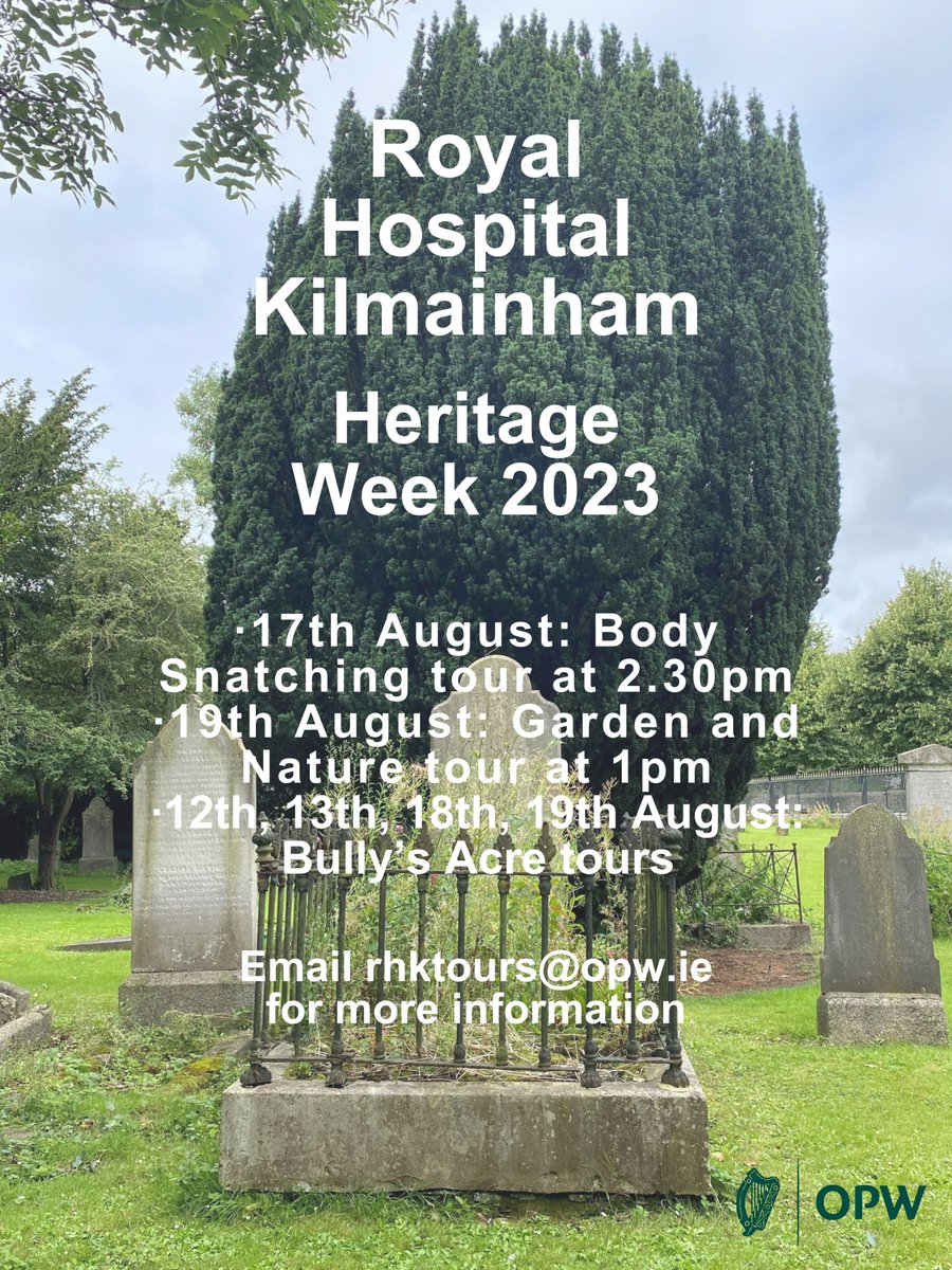 Royal Hospital Kilmainham (@rhkopw) on Twitter photo If you are looking for a handy little leaflet containing all the events here at RHK over Heritage Week, see below. #HeritageWeek #FREE #guidedtours #thingstodoindublin
<a href="/opwireland/">Office of Public Works</a>
<a href="/HeritageIreOPW/">Heritage Ireland</a> If you are looking for a handy little leaflet containing all the events here at RHK over Heritage Week, see below. #HeritageWeek #FREE #guidedtours #thingstodoindublin
<a href="/opwireland/">Office of Public Works</a>
<a href="/HeritageIreOPW/">Heritage Ireland</a>