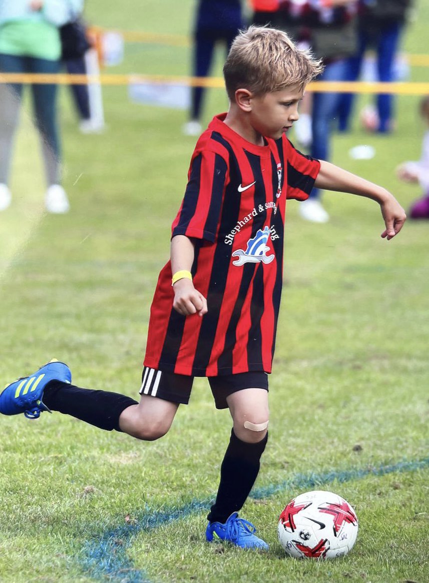 So proud today. Captain for his team and scored a goal! 👌💪