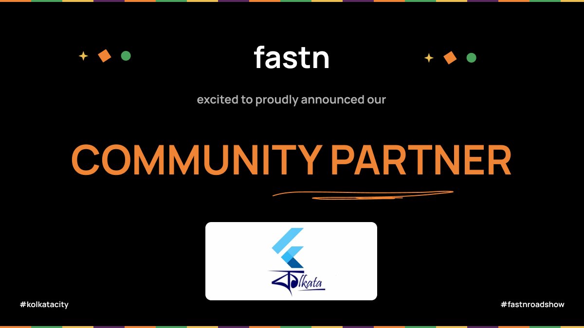 Join us at the #fastnKolkata Roadshow! Kickstart the 2023 series with a bang and fastn yourself with
<a href="/fastn_stack/">fastn</a>.

🎉A huge shoutout to,  <a href="/flutterkolkata/">Flutter Kolkata</a> our incredible community partners for our fastn Roadshow Kolkata.
