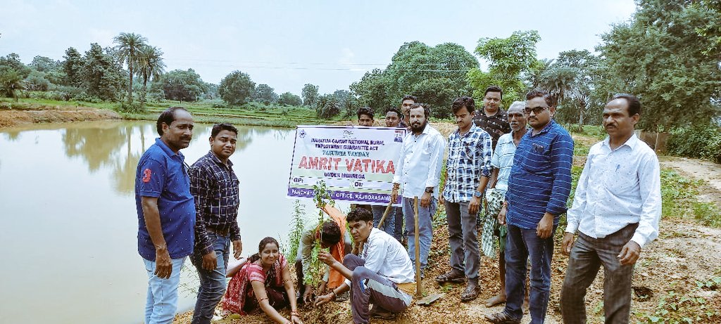 DebendraNegi's tweet photo. Plantation Drive is going on in all GPs under the Amrit Vatika program # Azadi ka Amrit Mahotsav of MoRD, GoI. Feeling privileged to be a part of this unique program in Bargarh District. @DMBargarh  @OdishaMgnregs @zpbargarh @PMOIndia @CMO_Odisha https://t.co/0RZBlkes4H