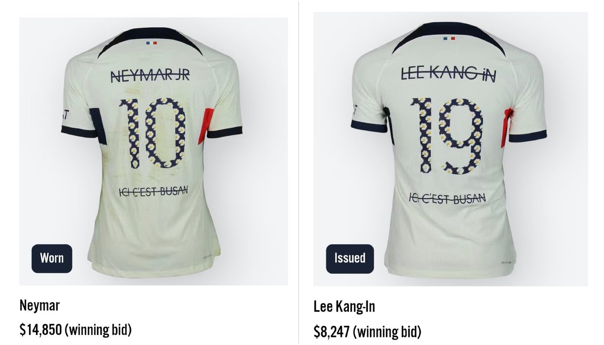 The bidding for #GDRAGON designed PSG busan jersey has ended with