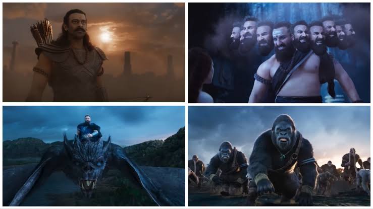 newpundit's tweet photo. #Adipurush a mockery of #Hindu #god Ram. Sita gets kidnapped and lord rama is watching helplessly. #Hindutva and #hindugod  are made a joke. Can anyone sue the makers and ban them from #films for life. #Rama is shown weaker than #Batman  . How come #Lawyers are sitting #Ayodhya https://t.co/otEzRSBEjA