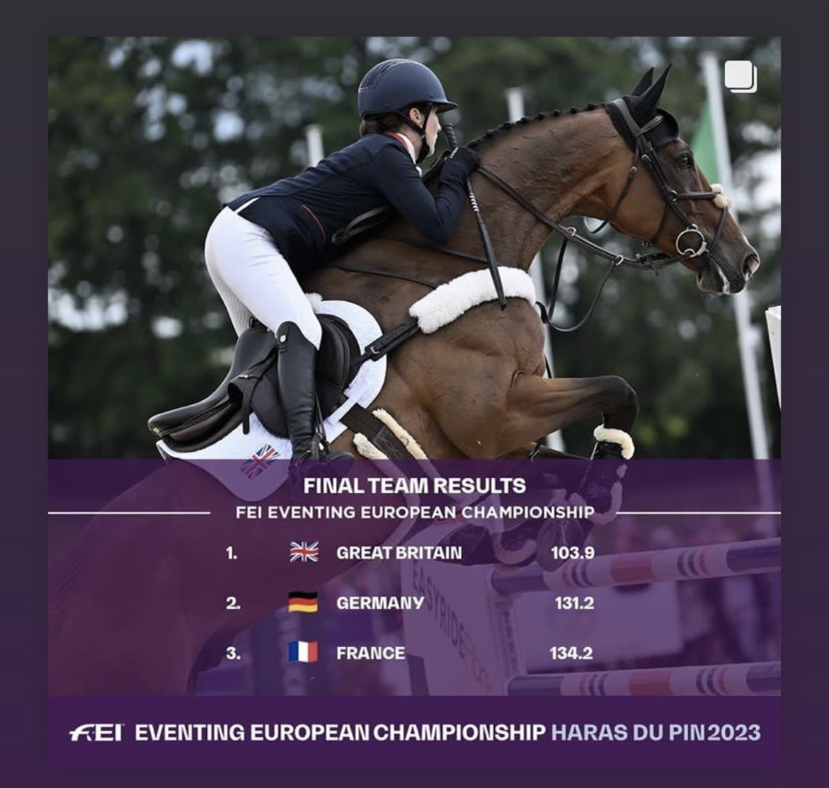 🎉 🎊 It’s coming home! 🇬🇧 Congratulations to everyone at the #EuropeanChampionships.

Hope guests on our <a href="/EventingBreaks/">EventingBreaks</a> trip had a lovely time in Normandy. 🥂🍾 

#BritishEventing <a href="/FEI_Global/">The FEI</a> #FEIEventing
