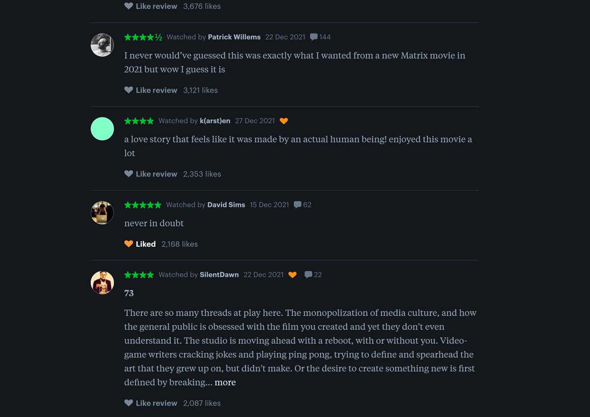Gibboanxious's tweet image. well I gave #TheMatrix4 a 3/5 rating, BP, which is a positive review and a recommendation. 

Other opinions are out there.