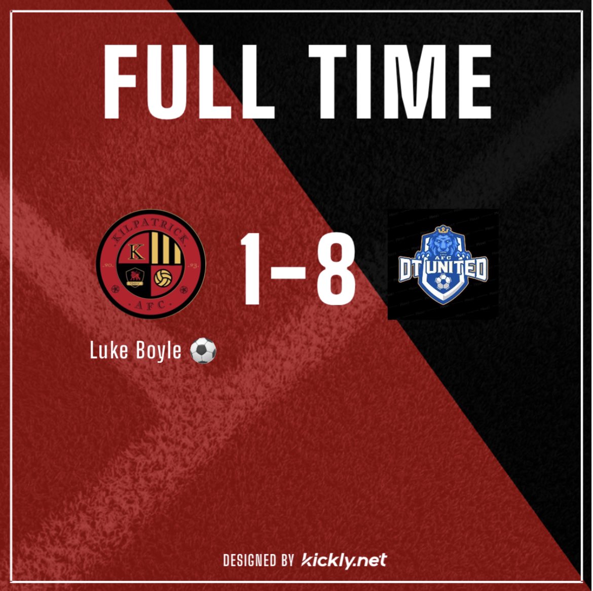 Today we were arguably the better team in the first half with DT scoring on the break from a quick throw in to make it 2-1 just before half time. Conceded very quickly after the break and things got away from us from there, sore one for us today. 

L.Boyle ⚽️ 
MOTM - K.Kelly