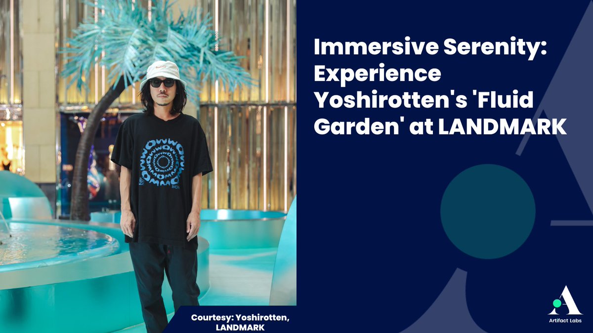 Experience the tranquil 'Fluid Garden' art installation by Yoshirotten at LANDMARK, Hong Kong. Immerse yourself in a serene realm of digital art and contemplation. Stay tuned for our interview with Yoshirotten next week! ⛲