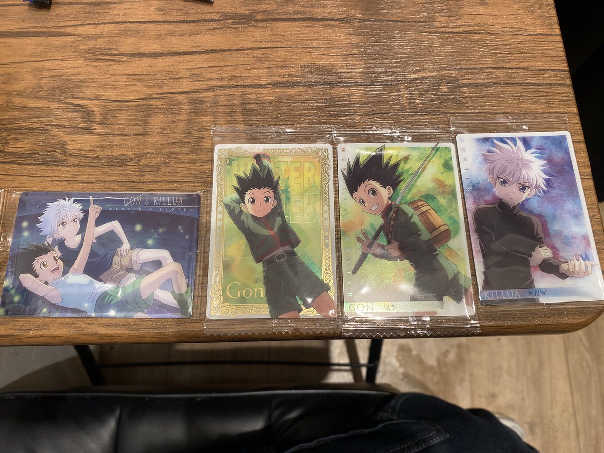 NJ_SD3's tweet photo. HUNTER×HUNTER イタジャガ

譲) SPゴン　Nゴン　キルア　ゴン&amp;キルア

求)SPクロロ

どうぞ宜しくお願いします❗️ https://t.co/a7Ts9P1YTz