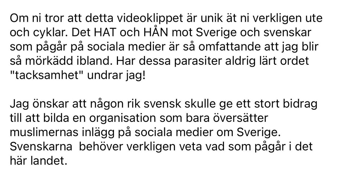 katjanouch's tweet photo. Afghansk tjej:

"Jobba så hårt så att era rövar spricker och betala skatt så att ni kan betala min socialbidrag. Ni betalar min hyra också. Så gott det smakar. Om ni visste hur mycket jag har sparat också.  Jag ska skaffa körkort och köpa bil."

#svpol #migpol https://t.co/1g3sSyFLOE