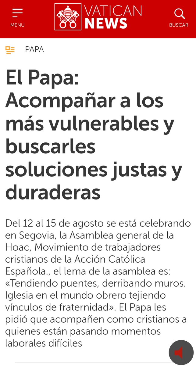 noti_obreras's tweet photo. @HOAC_es @cmfluisangel @IglesiaEnLeon @DiocesisHuelva @HoacHuelva @archiburgos @HoacBurgos @FernanDiazAbajo Desde @vaticannews_es
se hacen eco del mensaje del Papa Francisco. @pattynesc
https://t.co/KMfPV6BKo4 #Enla14 https://t.co/MiFCUFIW6e