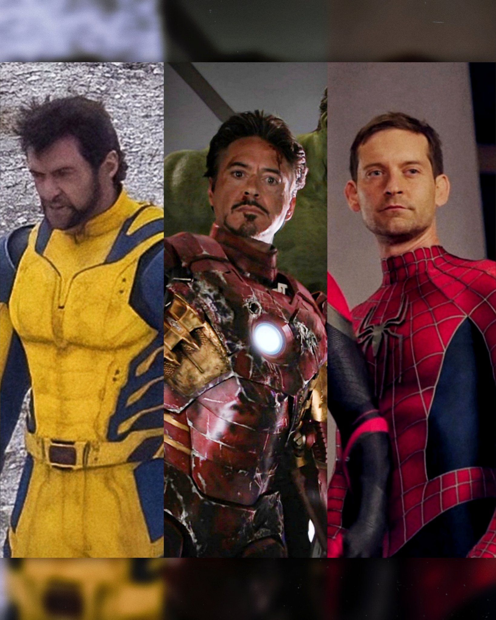 Tobey Maguire's Spider-Man and Hugh Jackman's Wolverine in