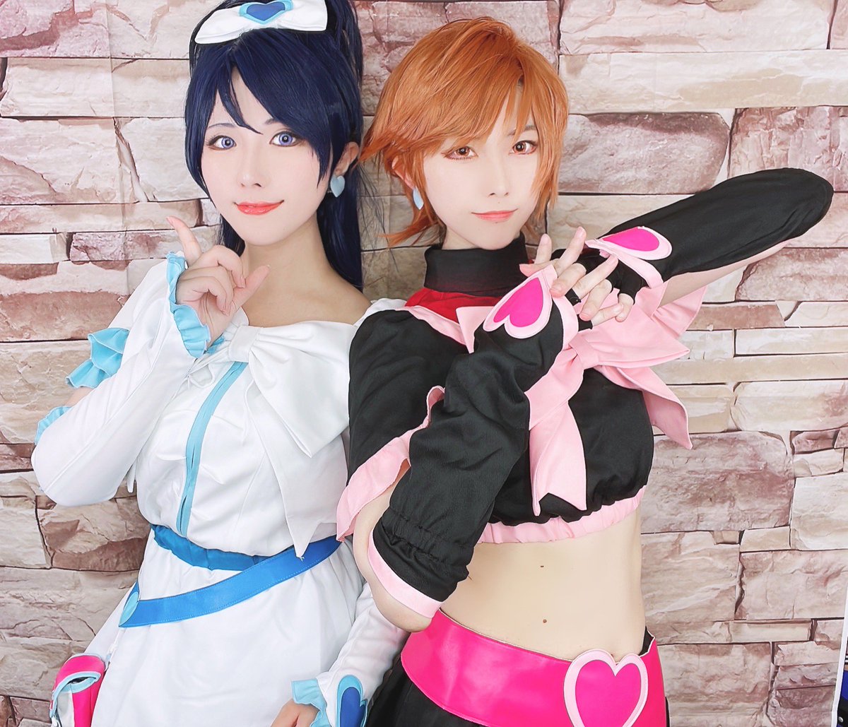 キュアブラック ,キュアホワイト ,美墨なぎさ ,雪城ほのか 「本日はとなコスお疲れ様でした〜〜念願の初代ぷいきゅあやっておりました!!たくさん」|てばのイラスト
