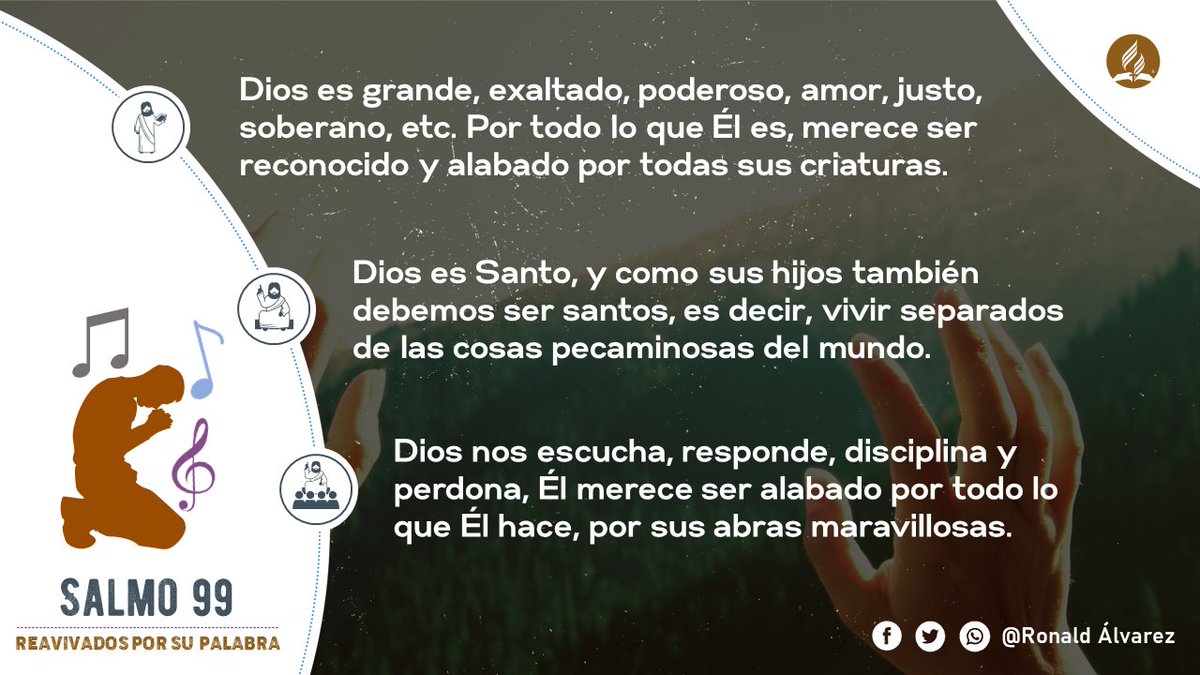 RonaldlvarezTo1's tweet photo. #rpsp #PrimeroDios
#Salmo99 https://t.co/t1cOMAoHZt