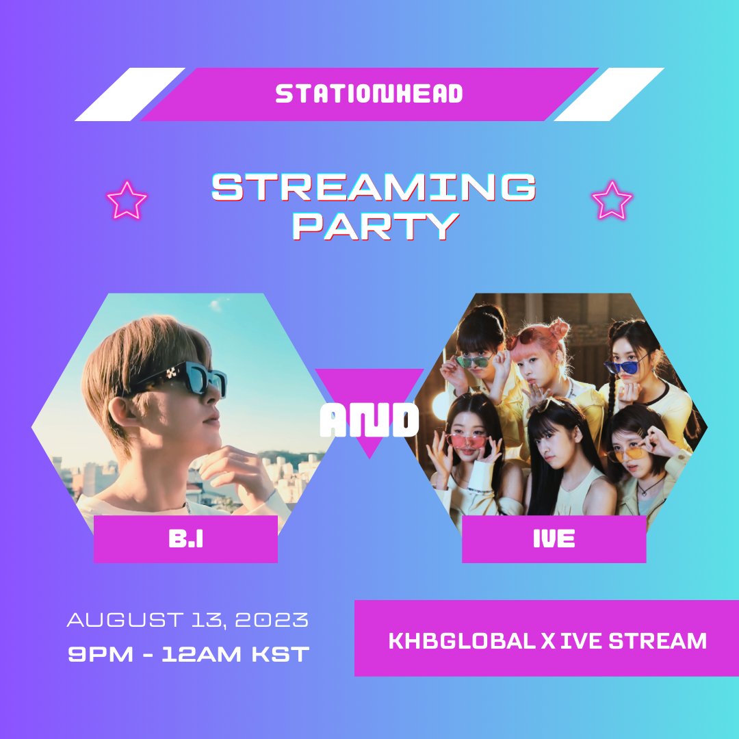 khb131_Global's tweet photo. IVE x B.I Stationhead Streaming Party starts now!
Hosted by : @ive_stream
⏰ 9PM - 12AM KST
📻 https://t.co/naONAq8fEx
Head to stationhead now or use our spotify playlist to stream
🎧 https://t.co/cWi471meQF
Make sure to use #IVExBI in tweets. JOIN US EVERYONE! https://t.co/wjnYjqxupA