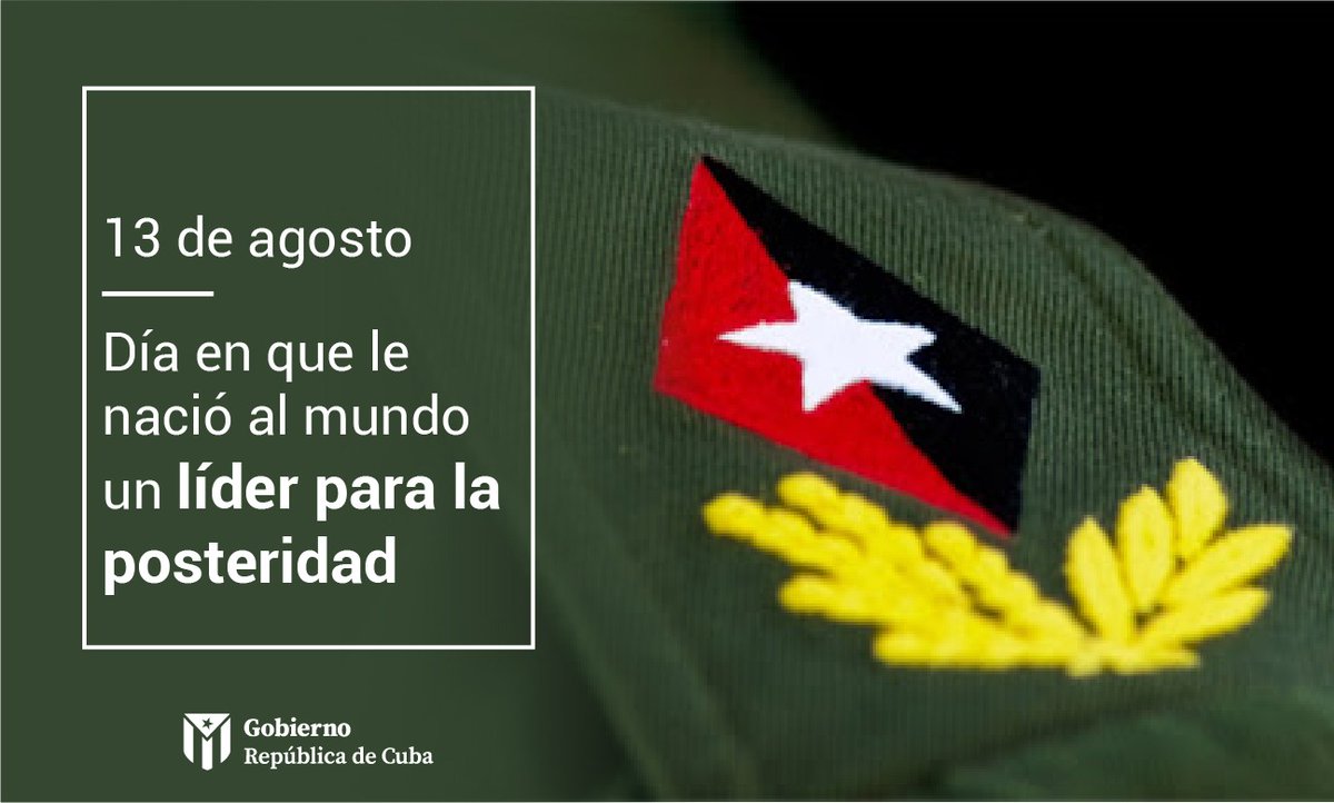 GobiernoCuba's tweet photo. 🇨🇺❤️| Feliz cumpleaños al Comandante en Jefe, que sigue vivo, multiplicado en las ideas de los hombres, en la defensa de lo justo y de la paz, en el amor infinito a Cuba, en todo lo revolucionario que nos une, y en contra de todo lo que dañe a la Revolución.
     #FidelPorSiempre https://t.co/5f7egR3pVQ