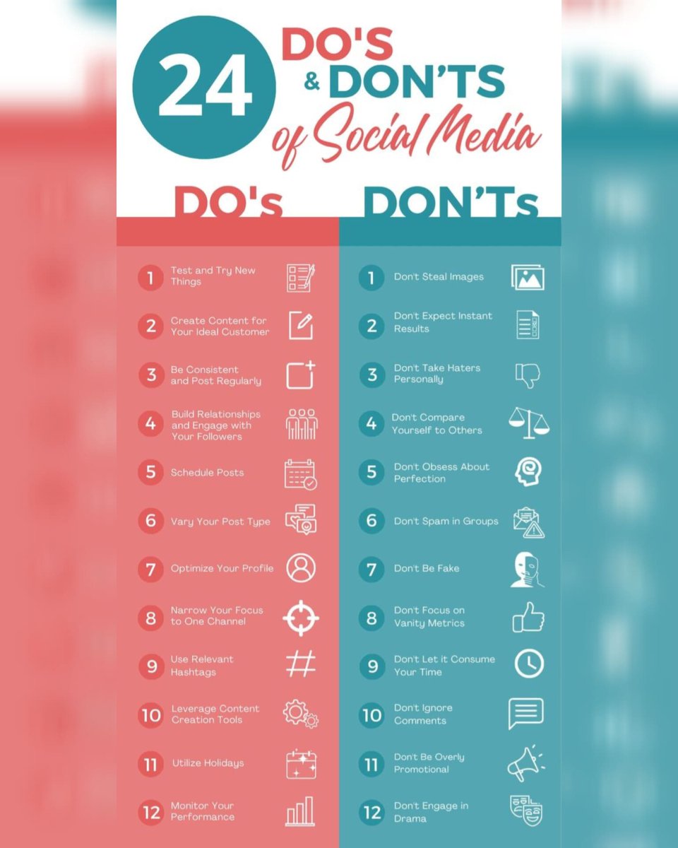 bysundusfatima's tweet photo. Do's and Don'ts on social media!!

#social #socialmedia #do #don't #media https://t.co/mpgsyJTiqc