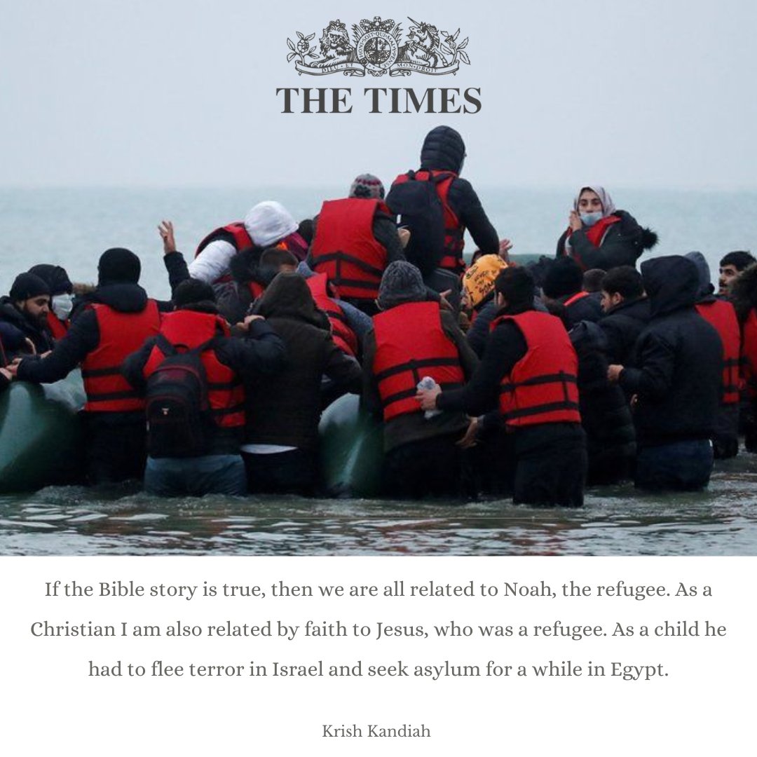 If the Bible story is true, then we are all related to Noah, the refugee. As a Christian I am also related by faith to Jesus, who was a refugee. As a child he had to flee terror in Israel and seek asylum for a while in Egypt.