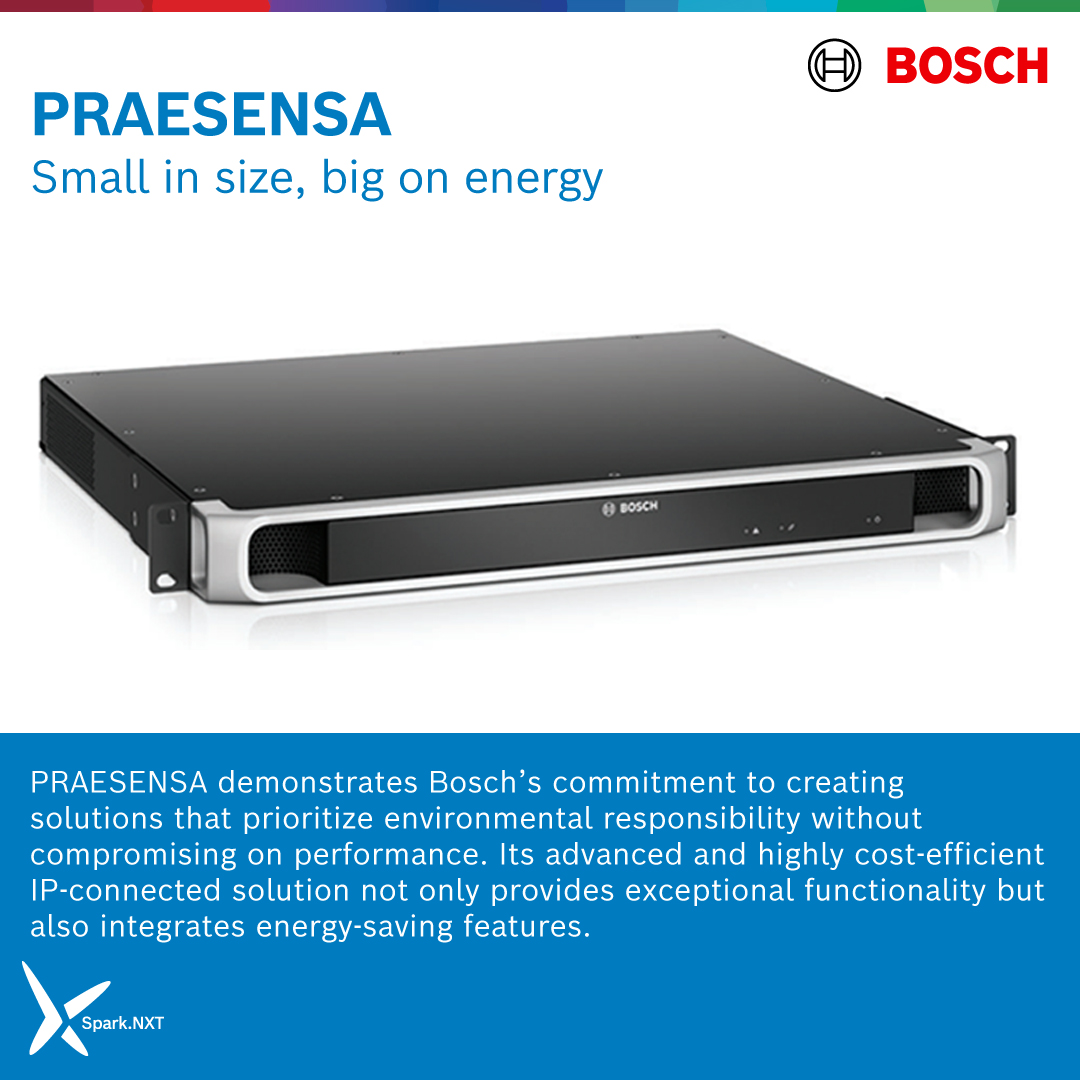 Bosch Security and Safety Systems are dedicated to creating sustainable solutions. Together, we have the power to enhance energy efficiency and foster human well-being. You can call it sustainability. We call it: Building the positive. #BoschIndia #PRAESENSA #AlwaysAhead