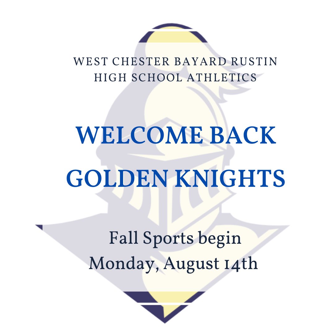 Good luck to all of our sports, clubs, and activities who are back on campus this week- GO KNIGHTS!!