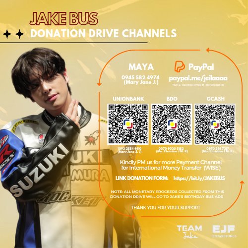 ⏳FUNDS UPDATE
Donations for #IKEUBUS Ad 🚌💨

Current Progress: 𝟮𝟬.𝟮𝟴%
𝗦𝗧𝗔𝗧𝗨𝗦:
💰 ₩1M
💰 $765.43

DONATE HERE: bit.ly/JAKEBUS

We still have a long way to go until we reach our target.🥺Help us to reach our goal, any amount is appreciated! 🥹🙏

#ENHYPEN_JAKE