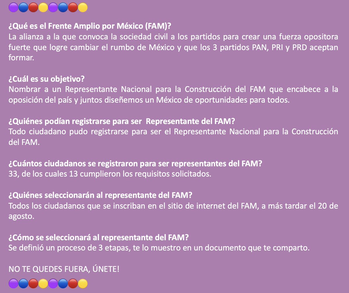PC_NL_'s tweet photo. @PodermxXmx 
@SocCivilMx 
@FCN_mx 
@ComiteFAM 

Si no estás de acuerdo con la forma de gobernar en el sexenio actual y estás cansado de los otros datos, participar en el Frente Amplio por México, es la forma de construir oposición para cambiar el rumbo de 🇲🇽. Infórmate aquí👇🏼 https://t.co/wun71MxQzj