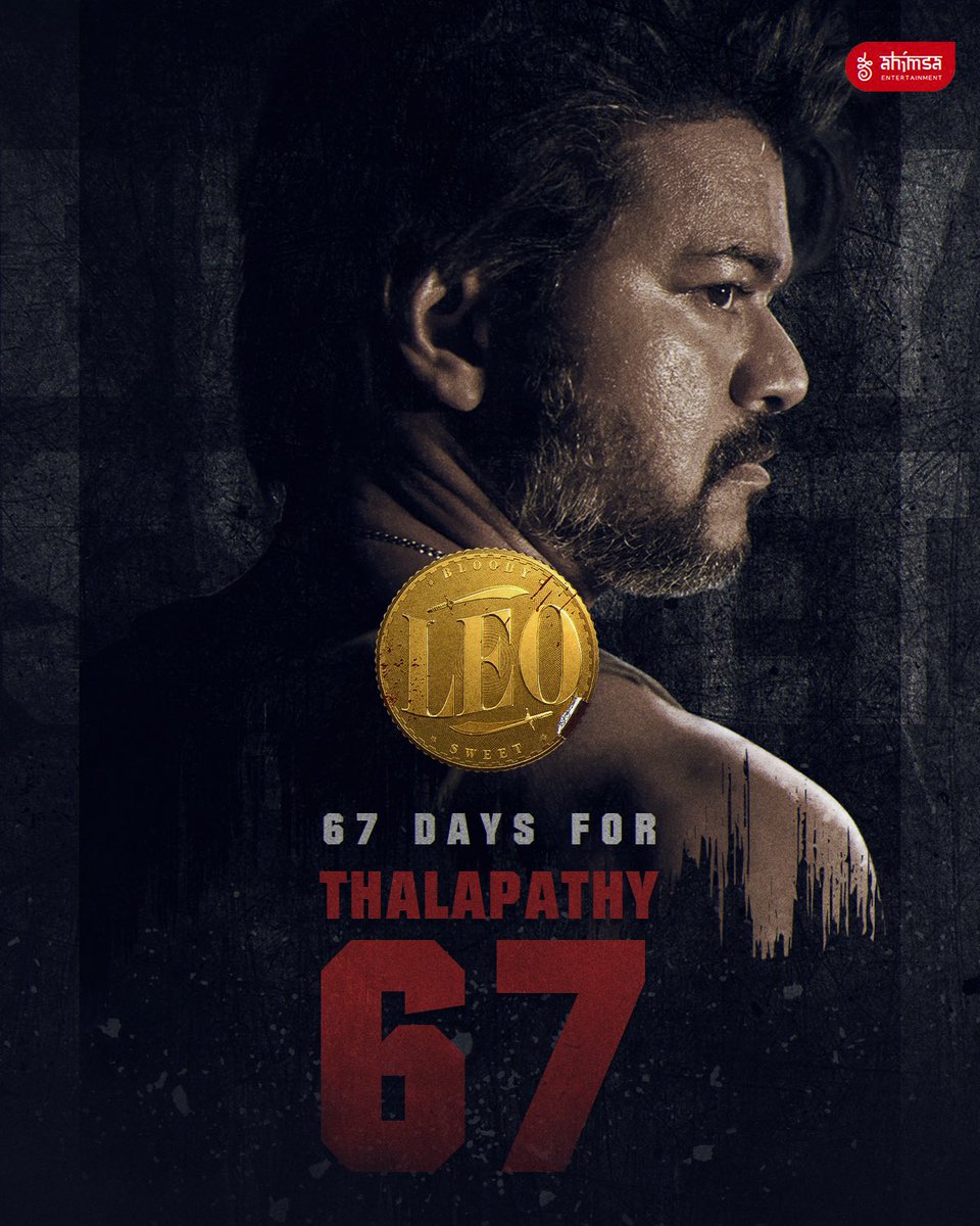 Filmophile_Man's tweet photo. 67 days more for #Thalapathy67😍😍❤️ & #Trisha67🔥🔥
#Leo #LeoFilm #ThalapathyVijay
#Trisha #LokeshKanagaraj #AnirudhRavichander #Trisha
#Trishakrishnan https://t.co/DhvH97LQBd