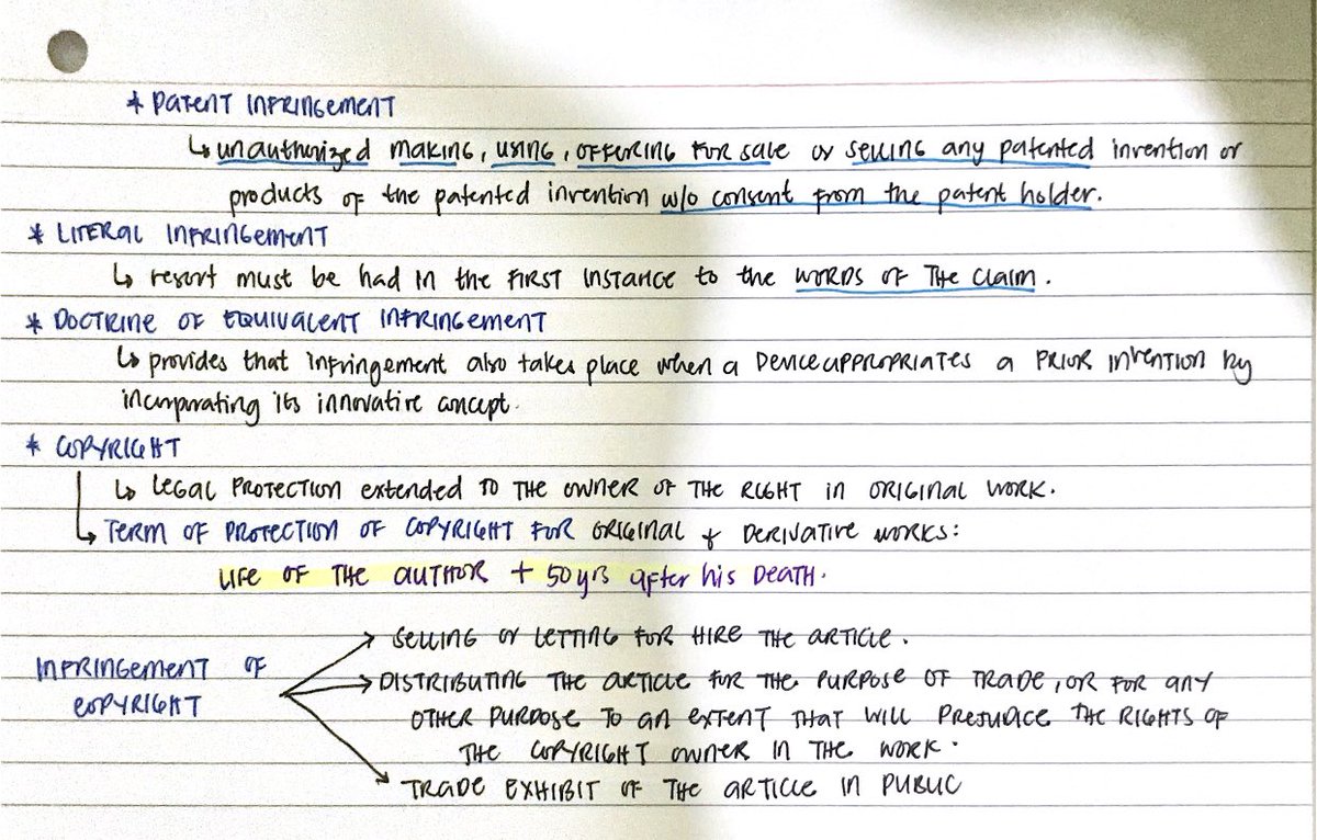 bettygroffy's tweet photo. INTELLECTUAL PROPERTY LAW
#Studytwt_RFBT https://t.co/Faneapua3r