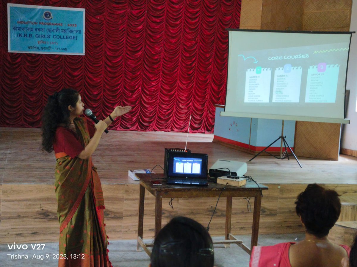 KRBGCollege's tweet image. A two-day #StudentInductionProgramme was undertaken by the IQAC of K.R.B. Girls&apos; College on the 9th and 10th of August 2023 to welcome the newly admitted HS 1st Year and BA 1st semester students of the College.
