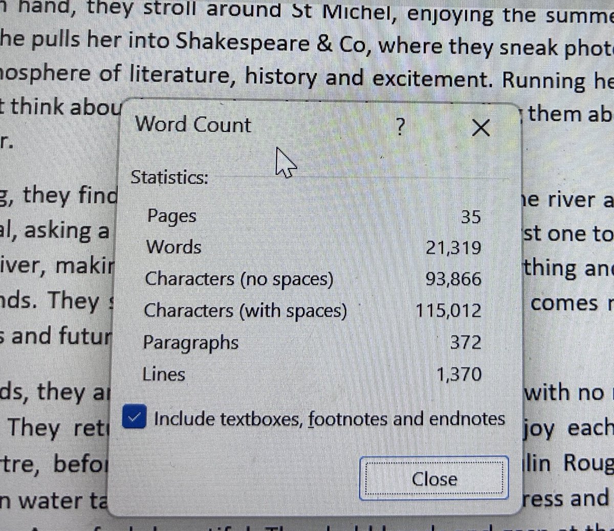 Paradi5eLibrary's tweet image. Spent the last hour fixing and planning a few chapters… I’ve only written 300 words but feeling pretty good about where it’s heading!

Nice to reread the first chapter I wrote, all about Paris.

Especially as most of the book is quite sad… 😅

#AmWriting #AmEditing #WriterTweet