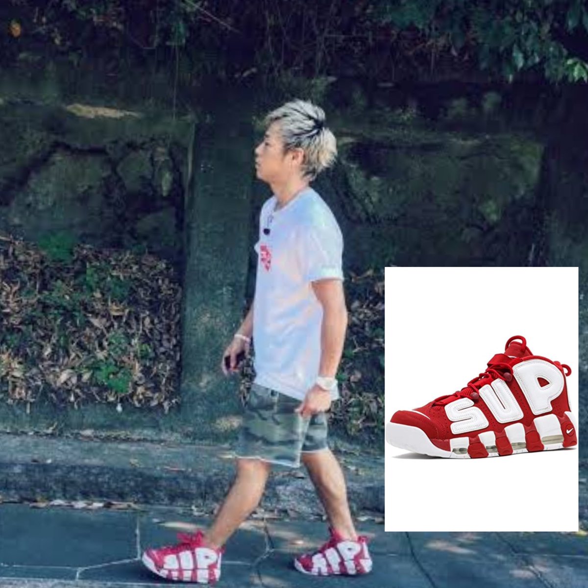 lovers45151's tweet photo. 武尊選手着用スニーカー👟
ぜひお買い求めください！
#武尊 #スニーカー #supreme #格闘技 #Amazon 

 https://t.co/wmyCpFdGiG https://t.co/LS8rL970e1