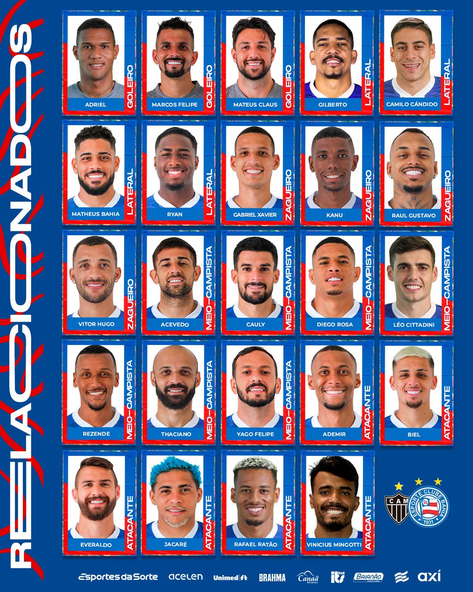 ecbahia's tweet photo. 📋 Com novidade, lista de relacionados é liberada. Leia sobre o grupo que vai pro Mineirão ➡️ https://t.co/B0KkxsKY7i #BBMP https://t.co/cgxyxRN63K