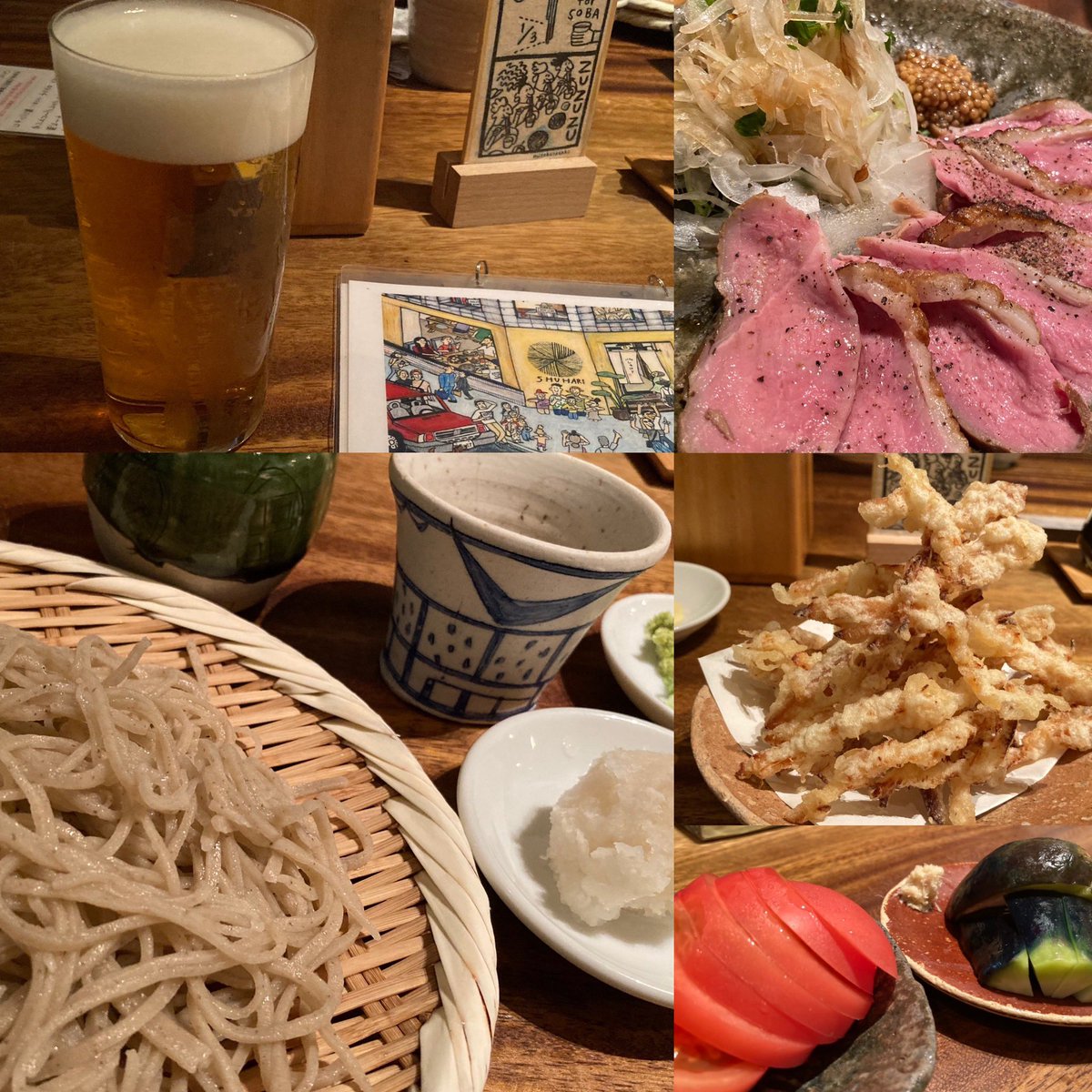 s_khm's tweet photo. マルセイユさんのYouTubeで知ったお蕎麦屋さん。呑む人も呑まない人も楽しめる落ち着いた雰囲気でスルメイカの天ぷらとか大発明だし今の時期大阪に来たら水茄子は食べないと❣️辛み大根蕎麦も胃に優しい☺️
#マルセイユ　#守破離 https://t.co/xjt3C4LMzB